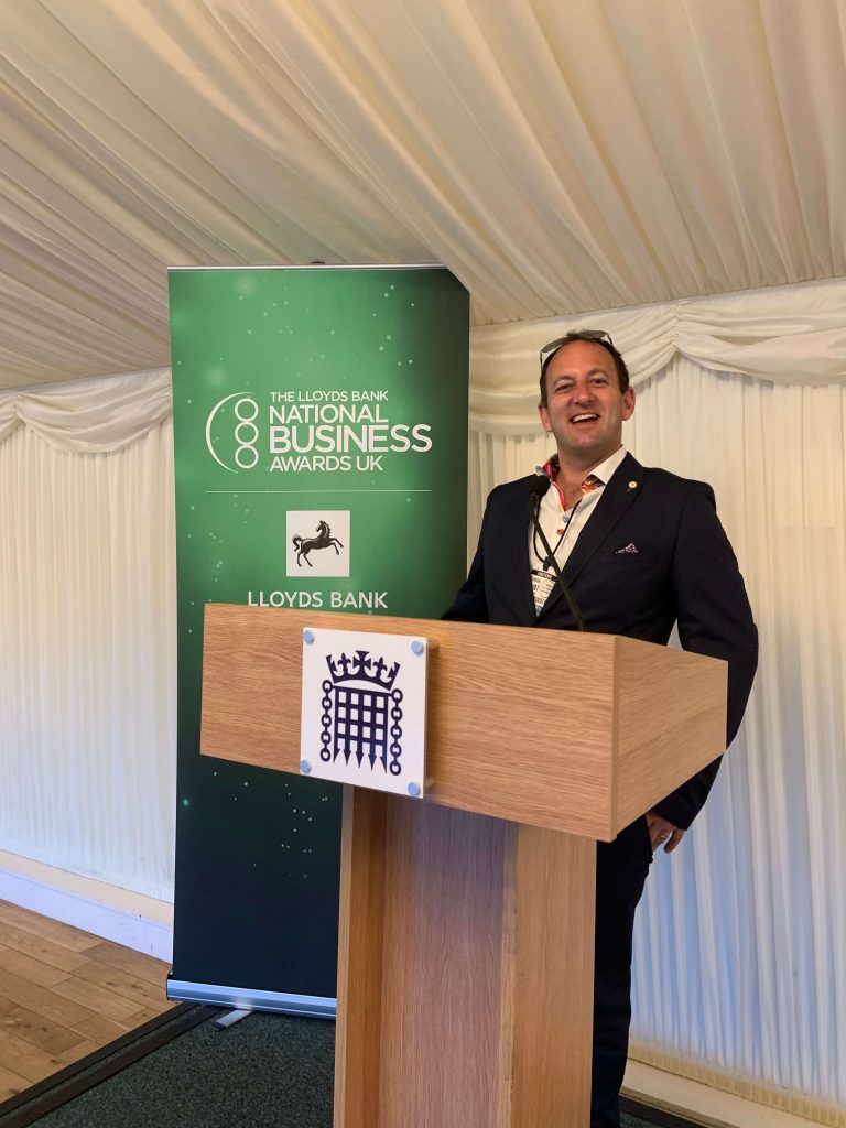 Ryan Welmans at The Lloyds bank national business awards UK