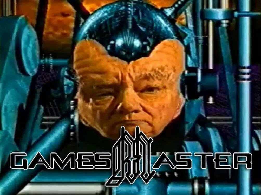 Patrick Moore as Gamesmaster, who gave video game tips in the 90s