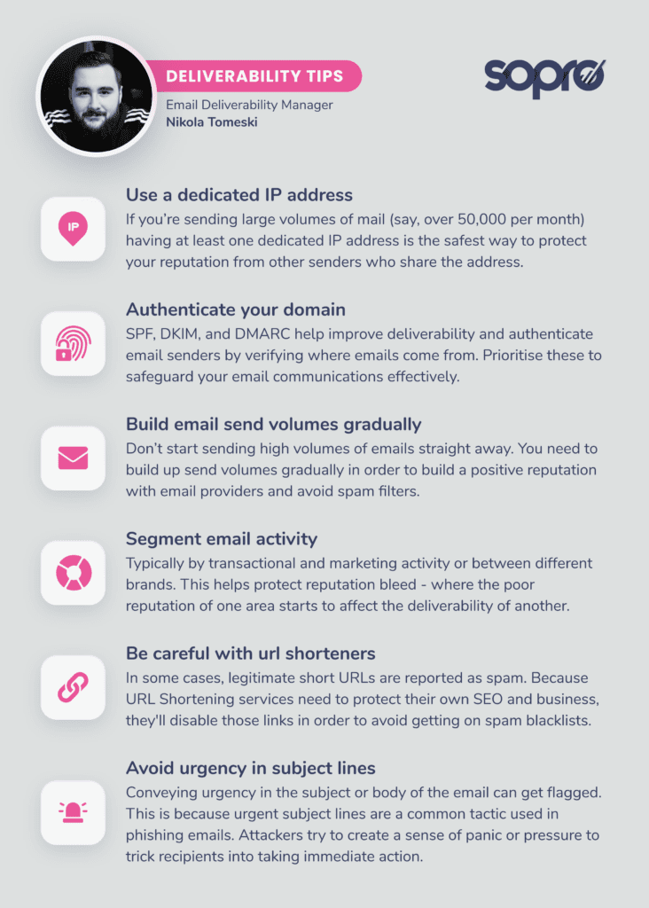 Email deliverability checklist