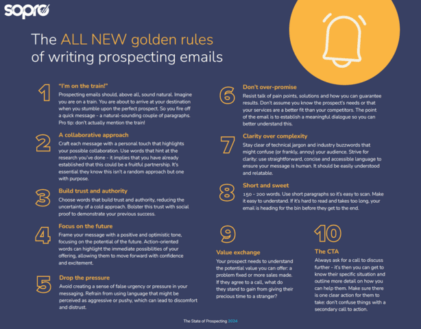 Golden rules to email prospecting